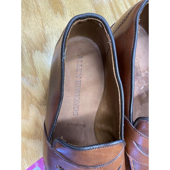Allen Edmonds Randolph Men\'s 9.5 Brown Leather Slip-On Low Top Penny Loafers main image 6